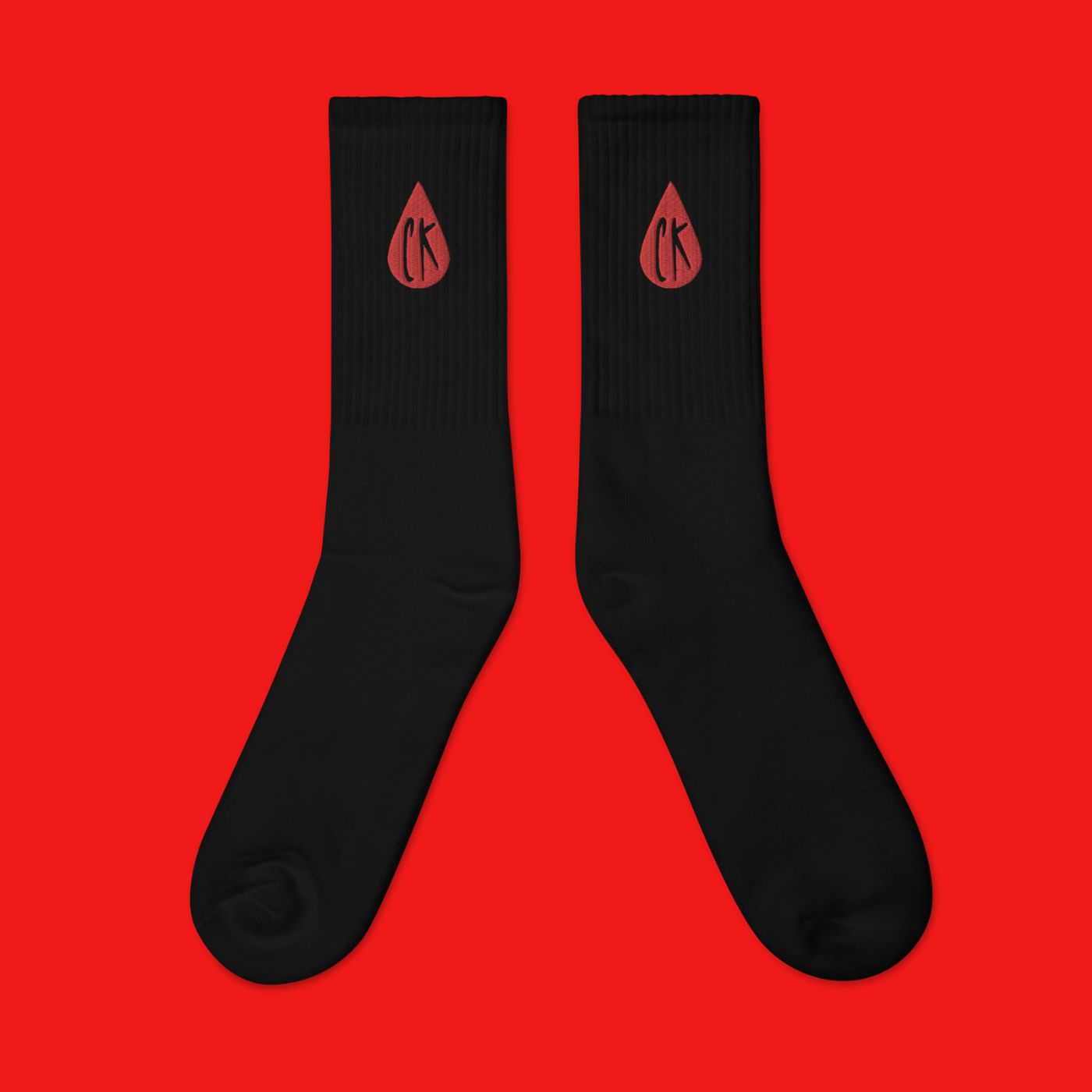 Chad Kowal Blood Drop Logo High Socks